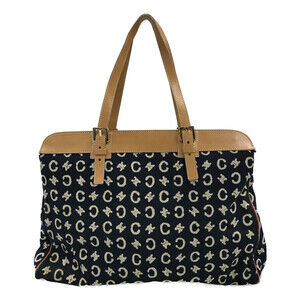 Celine Macadam tote bag featuring denim monogram Brown